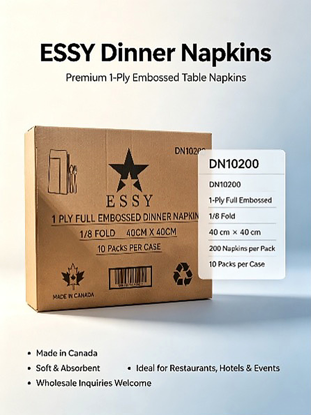 ESSY Dinner Napkin 1/8-Fold