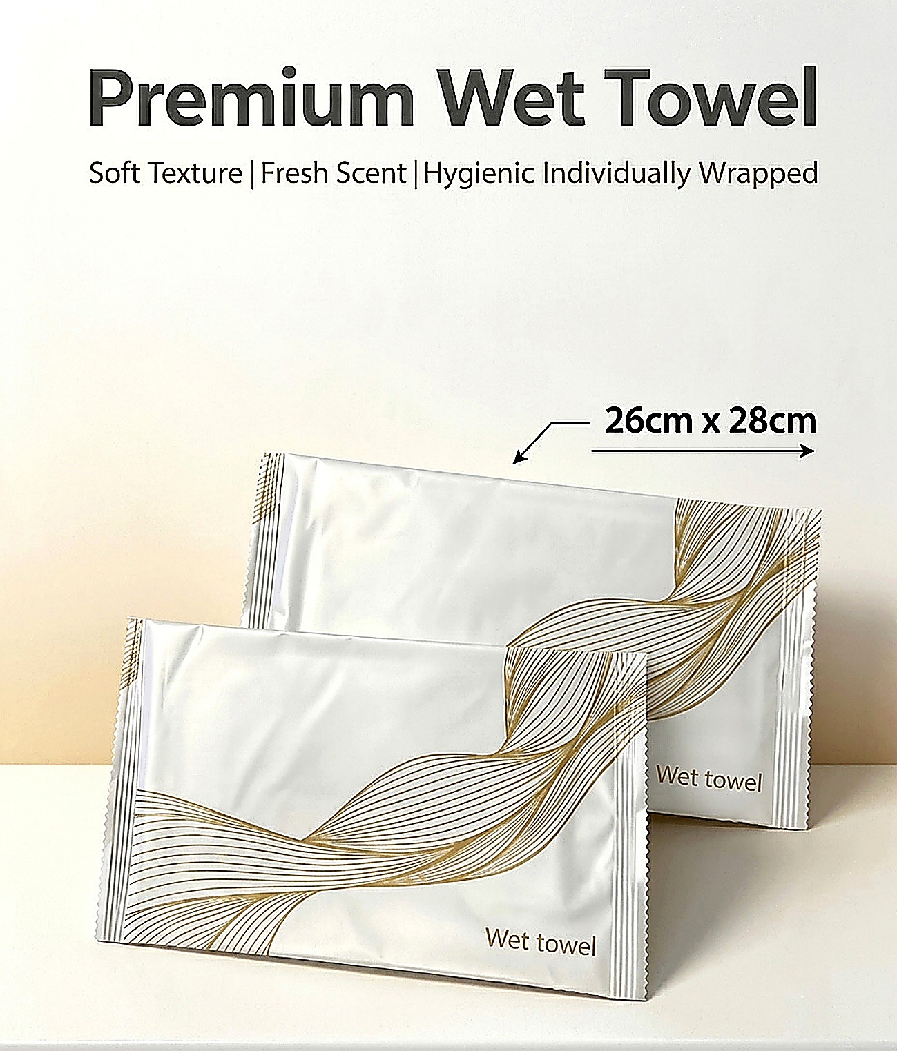 ESSY Premium Wet Towel, individually wrapped